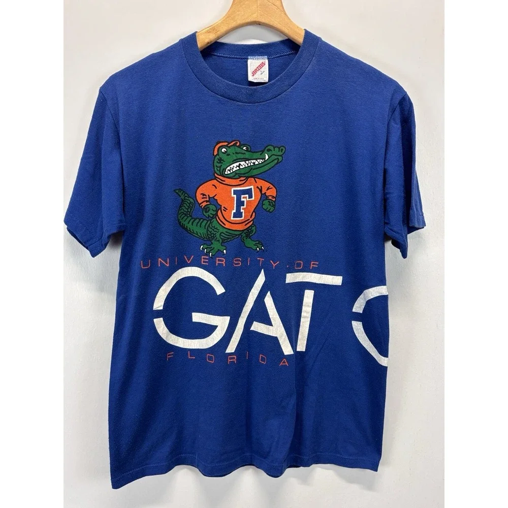 Vtg Jerzees University Of Florida Tshirt Sz Large Men's Blue Single Stitch 1984